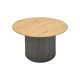 Τραπέζι σαλονιού Dovel pakoworld mdf σε sonoma-μαυρη απόχρωση Φ70x40εκ Τραπέζι σαλονιού Dovel pakoworld mdf σε sonoma-μαυρη απόχρωση Φ70x40εκ