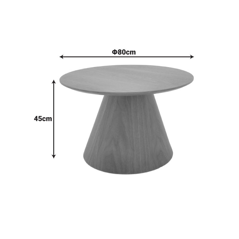 Τραπέζι σαλονιού Donda pakoworld mdf σε μαύρη απόχρωση Φ80x45εκ