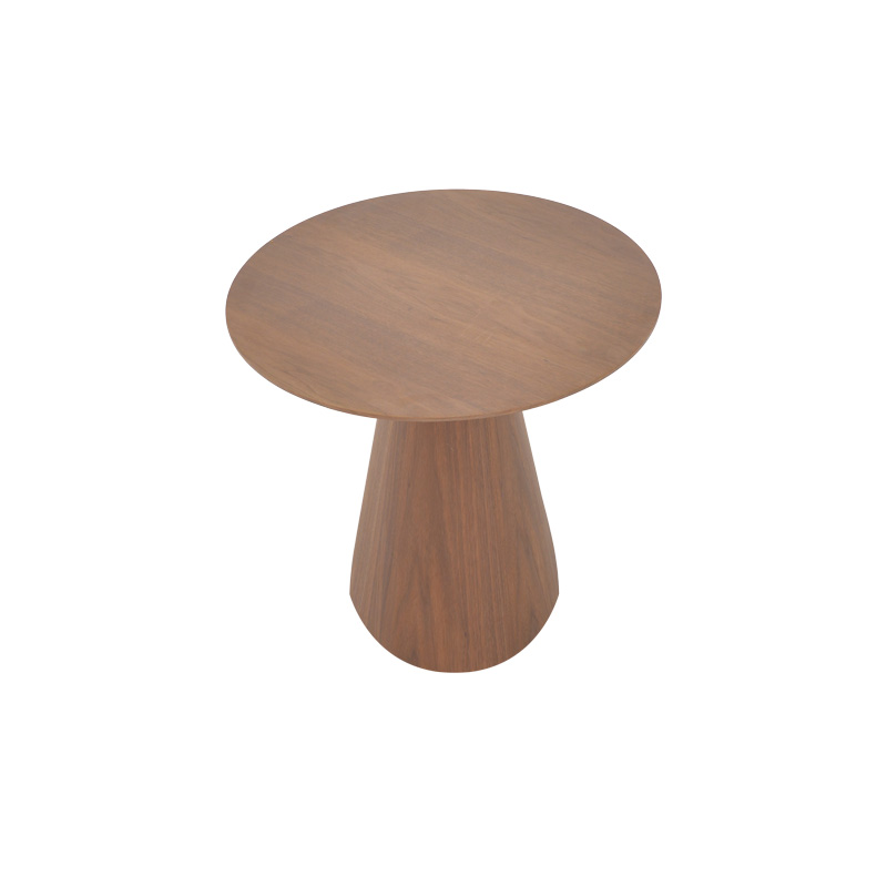 Τραπέζι σαλονιού Donda pakoworld mdf σε καρυδί απόχρωση Φ60x40εκ