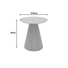 Βοηθητικό τραπέζι Donda pakoworld mdf sonoma Φ45x50εκ