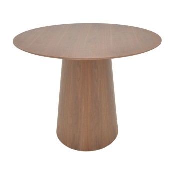 Tραπέζι Donda pakoworld mdf καρυδί Φ100x76εκ