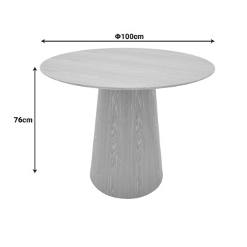 Tραπέζι Donda pakoworld mdf καρυδί Φ100x76εκ