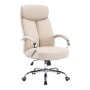 Καρέκλα γραφείου διευθυντή Venza pakoworld pu σε μπεζ απόχρωση 70x65x117-124εκ