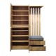 Έπιπλο εισόδου Zomie pakoworld σε oak απόχρωση 131x41.5x180.4εκ Έπιπλο εισόδου Zomie pakoworld σε oak απόχρωση 131x41.5x180.4εκ