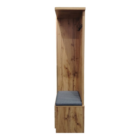 Έπιπλο εισόδου Zomie pakoworld σε oak απόχρωση 131x41.5x180.4εκ Έπιπλο εισόδου Zomie pakoworld σε oak απόχρωση 131x41.5x180.4εκ