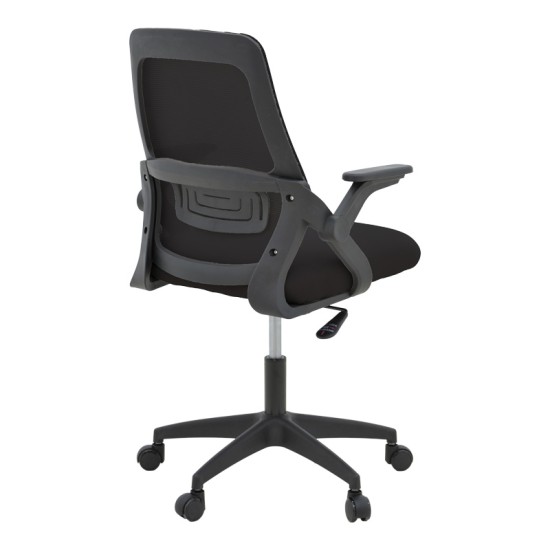 Καρέκλα γραφείου Reji pakoworld mesh ύφασμα μαύρο 58x60x89-99εκ