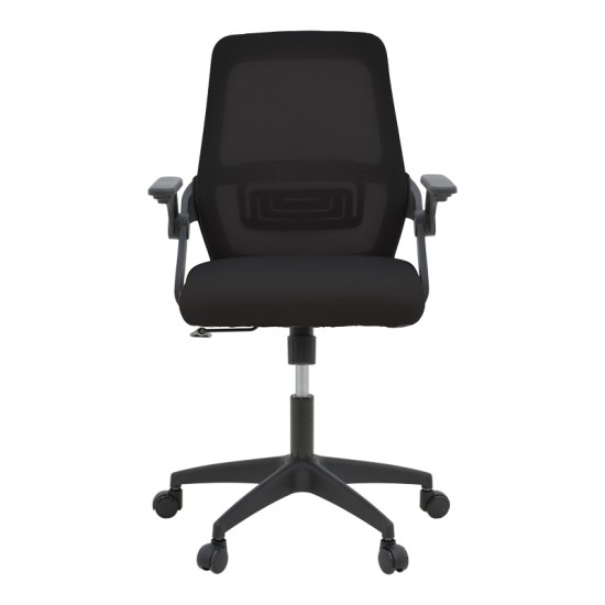 Καρέκλα γραφείου Reji pakoworld mesh ύφασμα μαύρο 58x60x89-99εκ
