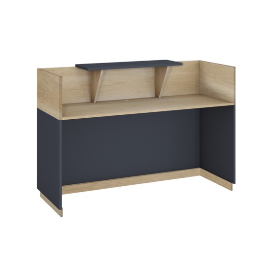 Γραφείο reception Lotus pakoworld σε χρώμα φυσικό - ανθρακί 140x70x110εκ Γραφείο reception Lotus pakoworld σε χρώμα φυσικό - ανθρακί 140x70x110εκ