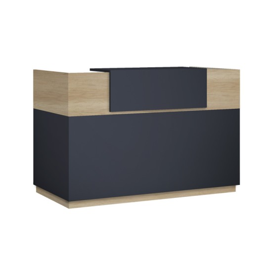 Γραφείο reception Lotus pakoworld σε χρώμα φυσικό - ανθρακί 140x70x110εκ Γραφείο reception Lotus pakoworld σε χρώμα φυσικό - ανθρακί 140x70x110εκ