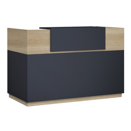 Γραφείο reception Lotus pakoworld σε χρώμα φυσικό - ανθρακί 200x70x110εκ Γραφείο reception Lotus pakoworld σε χρώμα φυσικό - ανθρακί 200x70x110εκ