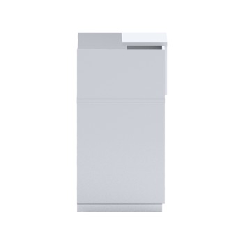 Γραφείο reception Lotus pakoworld σε λευκή απόχρωση 140x70x110εκ