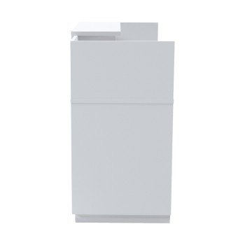 Γραφείο reception Lotus pakoworld σε λευκή απόχρωση 180x70x110εκ