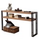 Κονσόλα PWF-0241 pakoworld χρώμα πεύκου-μαύρο 140x35x80εκ Κονσόλα PWF-0241 pakoworld χρώμα πεύκου-μαύρο 140x35x80εκ