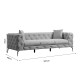 Καναπές 3θέσιος PWF-0579 pakoworld τύπου Chesterfield ύφασμα εκρού 237x90x73εκ Καναπές 3θέσιος PWF-0579 pakoworld τύπου Chesterfield ύφασμα εκρού 237x90x73εκ