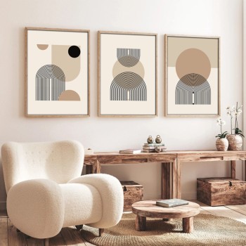 Πίνακας σε καμβά Jefton pakoworld τρίπτυχος με ψηφιακή εκτύπωση 50x2x70εκ