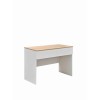 Γραφείο εργασίας Beleton pakoworld με συρτάρια mdf σε oak με λευκή απόχρωση 100x50x75εκ