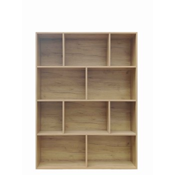 Βιβλιοθήκη Evergin pakoworld mdf σε oak απόχρωση 100x30x135εκ