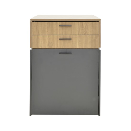 Τουαλέτα κρεβατοκάμαρας Sonlen pakoworld ανθρακί-sonoma 60x45x130εκ Τουαλέτα κρεβατοκάμαρας Sonlen pakoworld ανθρακί-sonoma 60x45x130εκ
