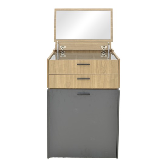 Τουαλέτα κρεβατοκάμαρας Sonlen pakoworld ανθρακί-sonoma 60x45x130εκ Τουαλέτα κρεβατοκάμαρας Sonlen pakoworld ανθρακί-sonoma 60x45x130εκ