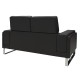 Καναπές Shea pakoworld 2θέσιος pu μαύρο-inox 158x80x87εκ Καναπές Shea pakoworld 2θέσιος pu μαύρο-inox 158x80x87εκ