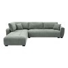 Kαναπές δεξιά γωνία Gianco pakoworld ύφασμα σε μέντα απόχρωση 298x208x85εκ