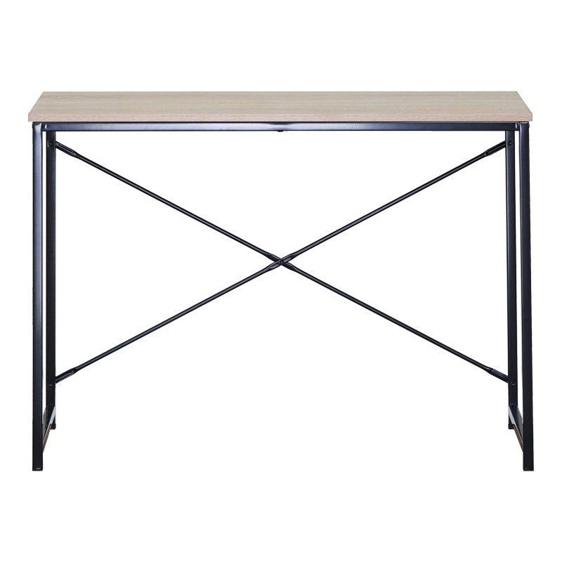 Γραφείο εργασίας Bailon pakoworld σε oak απόχρωση με μαύρο μέταλλο 100x40x70εκ