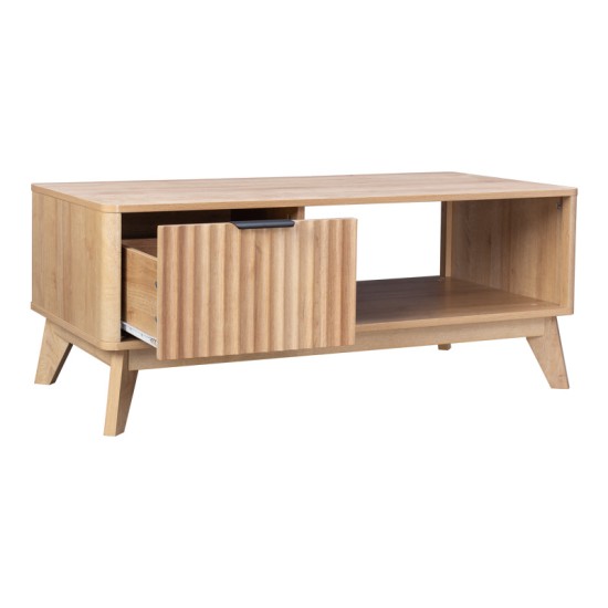 Τραπέζι σαλονιού Hamea pakoworld mdf σε φυσική απόχρωση 110x55,2x45εκ Τραπέζι σαλονιού Hamea pakoworld mdf σε φυσική απόχρωση 110x55,2x45εκ