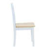 Καρέκλα York pakoworld σε λευκή-φυσική απόχρωση 39.5x47.5x89εκ
