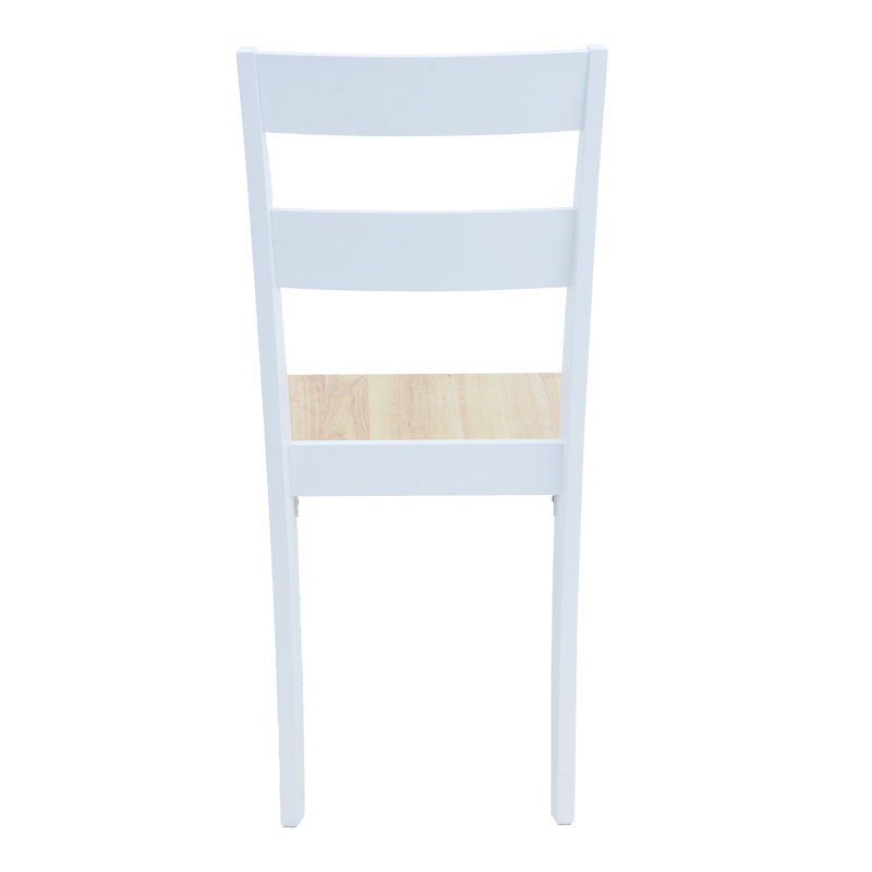 Καρέκλα York pakoworld σε λευκή-φυσική απόχρωση 39.5x47.5x89εκ