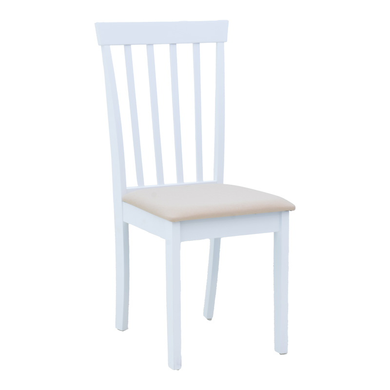 Tραπεζαρία επεκτεινόμενη Mabor-Houston pakoworld ξύλο σε λευκή απόχρωση 120-150x80x73,8εκ