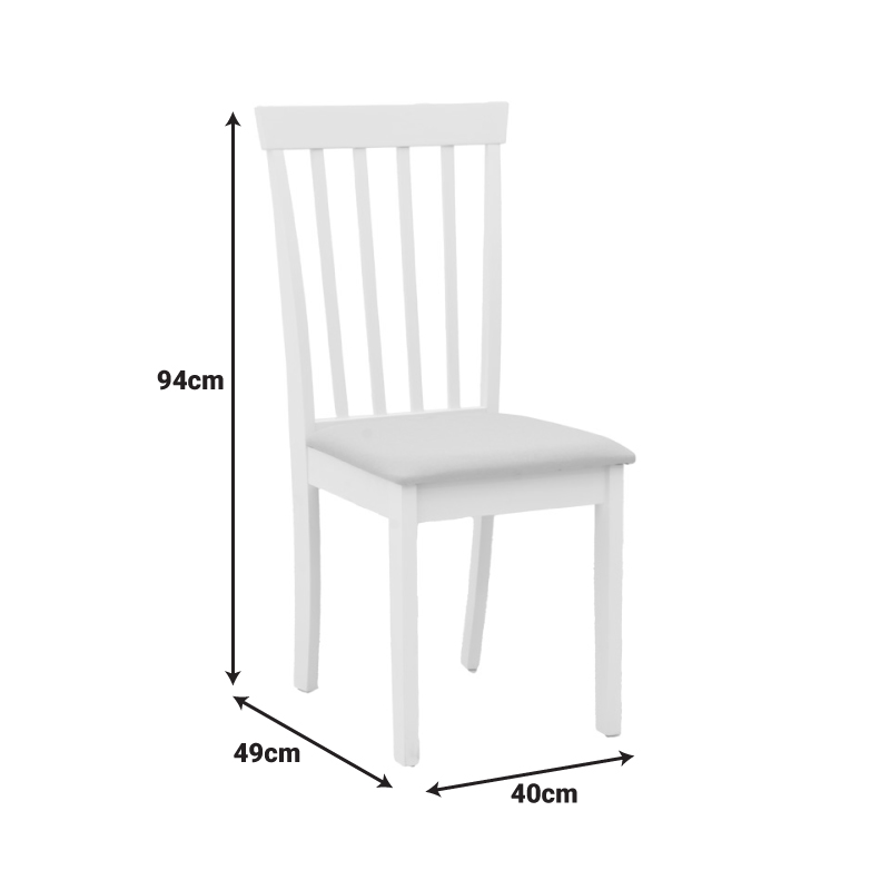 Tραπεζαρία επεκτεινόμενη Mabor-Houston pakoworld ξύλο σε λευκή απόχρωση 120-150x80x73,8εκ