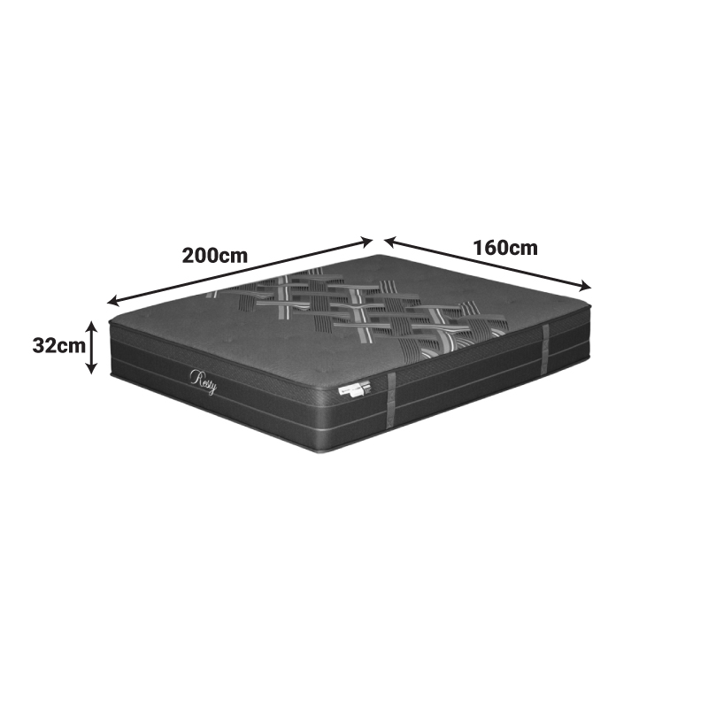 Στρώμα Resty pakoworld pocket spring μονής όψης με ενσωματωμένο ανώστρωμα 26cm 160x200εκ