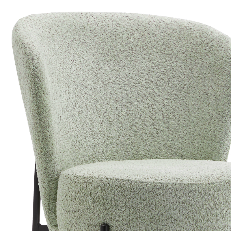 Καρέκλα Houlian pakoworld γκρι ύφασμα-πόδι μαύρο μέταλλο 44x66x89εκ