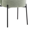 Καρέκλα Houlian pakoworld γκρι ύφασμα-πόδι μαύρο μέταλλο 44x66x89εκ
