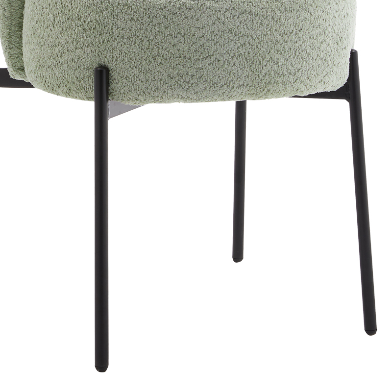 Καρέκλα Houlian pakoworld γκρι ύφασμα-πόδι μαύρο μέταλλο 44x66x89εκ