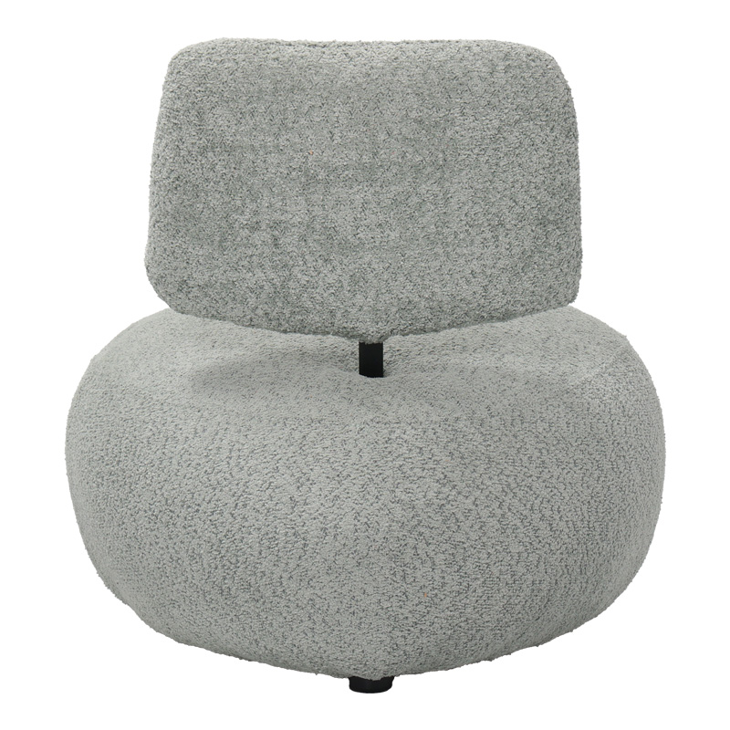 Πολυθρόνα Stonie pakoworld μπουκλέ ύφασμα σε φυστικί απόχρωση 67x73x67εκ