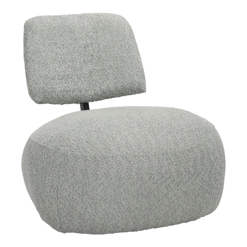 Πολυθρόνα Stonie pakoworld μπουκλέ ύφασμα σε φυστικί απόχρωση 67x73x67εκ