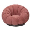 Πολυθρόνα περιστρεφόμενη Nester pakoworld μπουκλέ ύφασμα σε απόχρωση σάπιο μήλο 98x97x69εκ