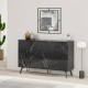 Μπουφές Ursula pakoworld μαύρο μαρμάρου 123x35x77.5εκ Μπουφές Ursula pakoworld μαύρο μαρμάρου 123x35x77.5εκ