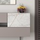 Μπουφές Roberta pakoworld μόκα-λευκό μαρμάρου 145x40x82εκ Μπουφές Roberta pakoworld μόκα-λευκό μαρμάρου 145x40x82εκ