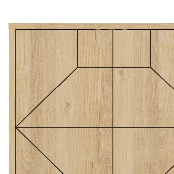 Μπουφές Dune pakoworld σε φυσική απόχρωση 181x35x77.4εκ