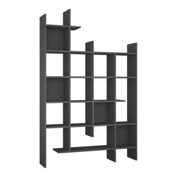 Βιβλιοθήκη Manco pakoworld σε ανθρακί απόχρωση 122x25.5x188εκ