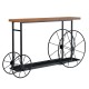 Κονσόλα Bike pakoworld χρώμα μαύρο-καρυδί 148x28x85εκ Κονσόλα Bike pakoworld χρώμα μαύρο-καρυδί 148x28x85εκ
