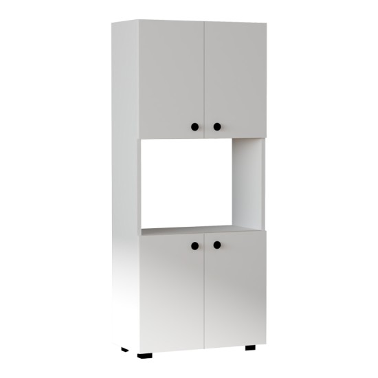 Ντουλάπα κουζίνας Guzel pakoworld σε λευκή απόχρωση 60x31.4x140εκ Ντουλάπα κουζίνας Guzel pakoworld σε λευκή απόχρωση 60x31.4x140εκ