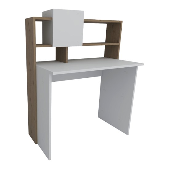Γραφείο εργασίας Koogi pakoworld σε oak-λευκή απόχρωση 94x60x118εκ Γραφείο εργασίας Koogi pakoworld σε oak-λευκή απόχρωση 94x60x118εκ