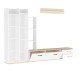 Σύνθετο σαλονιού Leman pakoworld σε λευκή-oak απόχρωση 240x35x154εκ Σύνθεση σαλονιού Leman pakoworld σε λευκή-oak απόχρωση 240x35x154εκ