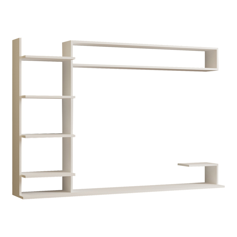 Σύνθετο σαλονιού επιτοίχιο Dilan pakoworld σε λευκή απόχρωση 180x29,60x121,80εκ