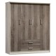 Ντουλάπα ρούχων τετράφυλλη OLYMPUS pakoworld χρώμα castillo-toro 159x57x183εκ Ντουλάπα ρούχων τετράφυλλη OLYMPUS pakoworld χρώμα castillo-toro 159x57x183εκ