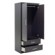 Ντουλάπα ρούχων δίφυλλη OLYMPUS pakoworld χρώμα wenge 81x57x183εκ Ντουλάπα ρούχων δίφυλλη OLYMPUS pakoworld χρώμα wenge 81x57x183εκ