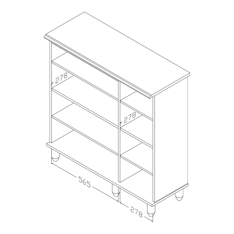 Παπουτσοθήκη-ντουλάπι SANTO pakoworld 16  ζεύγων χρώμα καρυδί 89,5x34,5x91,5εκ